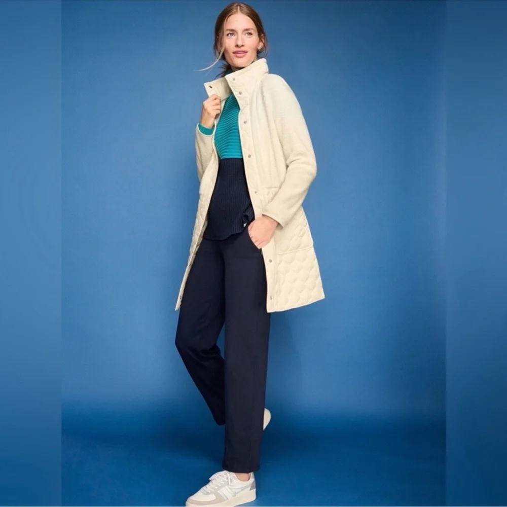 Talbots Cozy Sherpa Quilted Jacket - Picture 2 of 12